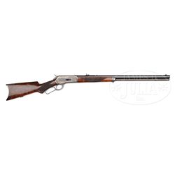 SCARCE WINCHESTER MODEL 1886 DELUXE LEVER ACTION RIFLE.