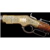 Image 3 : EXTREMELY RARE JOHN ULRICH ENGRAVED DELUXE WINCHESTER MODEL 1866 LEVER ACTION RIFLE.