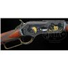 Image 4 : EXTRAORDINARY AFRICAN GAME SCENE CUSTOM JOSEPH ENGRAVED & GOLD INLAID WINCHESTER MODEL 1876 LEVER AC