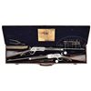 Image 1 : EXTRAORDINARILY RARE CASED PAIR OF ENGLISH MARKED WINCHESTER MODEL 1876 LEVER ACTION DELUXE EXPRESS