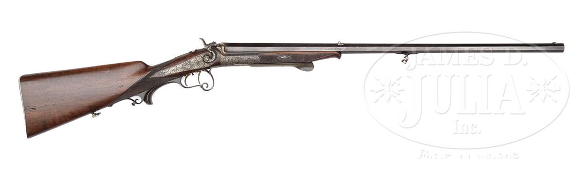 NICELY ENGRAVED G. L. RASCH SINGLE SHOT STALKING RIFLE.