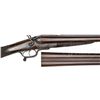 Image 8 : MANCEAU A' LYON 8 BORE DOUBLE RIFLE WITH EXTRA SHOTGUN BARRELS AND BRASS.
