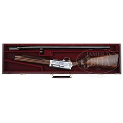 *TWO RARE CUSTOM SHOP TWENTY GAUGE A-5 BROWNINGS WITH CASES.