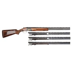 *BELGIAN BROWNING MIDAS GRADE FOUR BARREL SET WITH CASE.