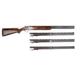 *BODSON ENGRAVED BELGIAN BROWNING DIANA GRADE FOUR BARREL SKEET SET WITH CASE.