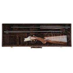 *BROWNING SUPERPOSED P2 WITH GOLD, EXTRA BARRELS AND CASE.