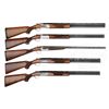 Image 1 : *EXECUTIVE BATTERY OF FIVE RUGER SHOTGUNS; FOUR RED LABELS (ONE A WOODSIDE), AND A GOLD LABEL.