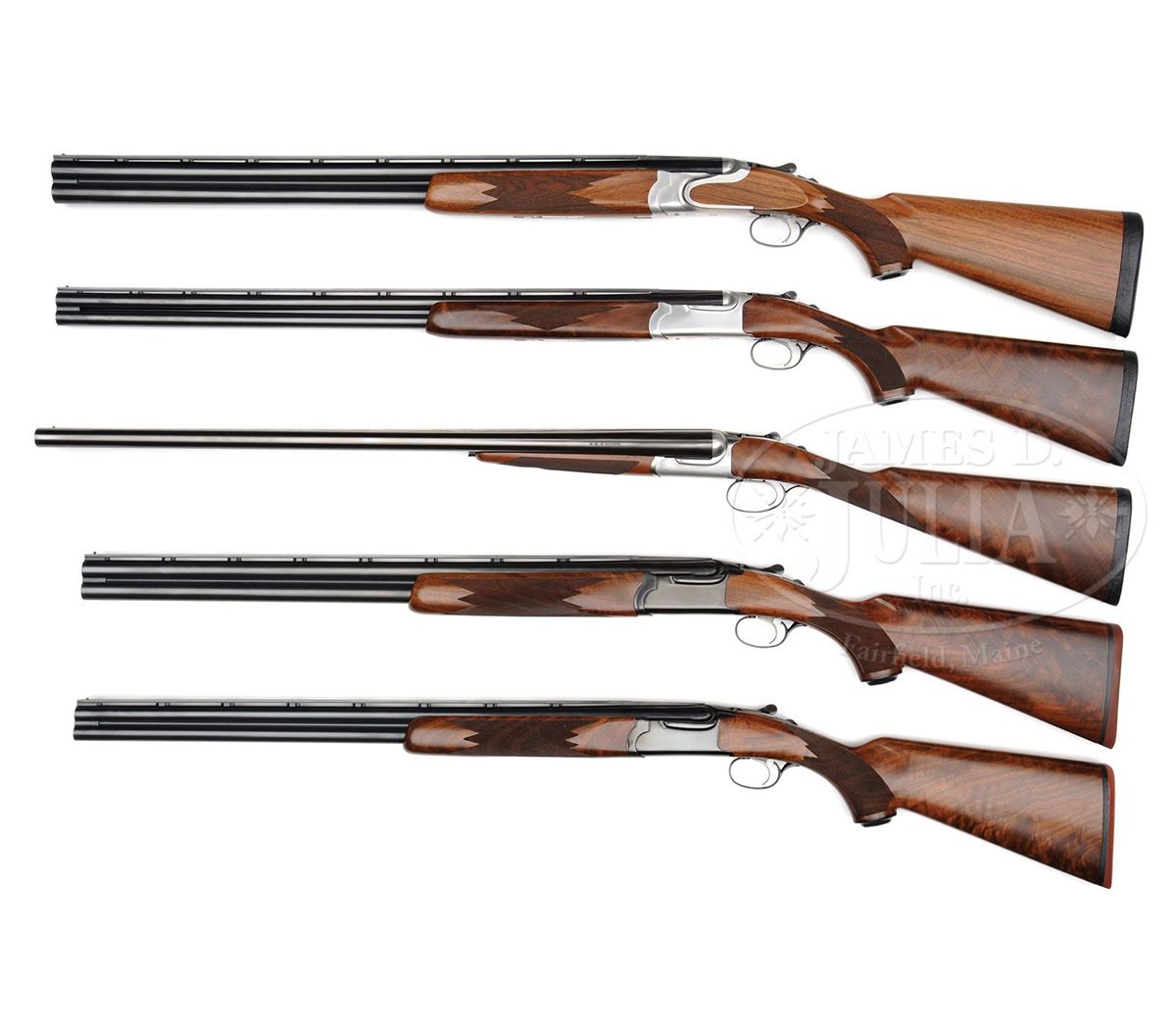 EXECUTIVE BATTERY OF FIVE RUGER SHOTGUNS; FOUR RED LABELS ...