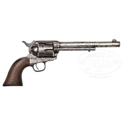 RARE CUSTER RANGE INDIAN SCOUT OR OFFICER'S SPECIAL COLT SINGLE ACTION ARMY REVOLVER.