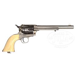 SCARCE NICKEL PLATED COLT CAVALRY SINGLE ACTION ARMY REVOLVER.