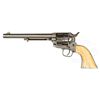 Image 2 : RARE CLEVELAND INSPECTED NICKELED COLT CAVALRY SINGLE ACTION ARMY REVOLVER.