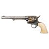 Image 2 : FINE AND IMPORTANT CUNO A. HELFRICHT ENGRAVED COLT SINGLE ACTION REVOLVER, SILVER- AND GOLD-PLATED W