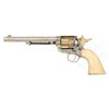 Image 2 : RECENTLY DISCOVERED EXTREMELY RARE ENGRAVED NICKEL & GOLD COLT SINGLE ACTION ARMY REVOLVER.