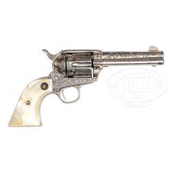 *VERY RARE ENGRAVED LONG FLUTE COLT SINGLE ACTION ARMY REVOLVER.