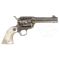 *SUPERB HELFRICHT ENGRAVED COLT SINGLE ACTION ARMY REVOLVER WITH WONDERFUL AZ HISTORY.