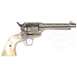 FINE ANTIQUE ENGRAVED COLT SINGLE ACTION ARMY REVOLVER.