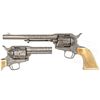 Image 9 : UNUSUAL PANEL SCENE ENGRAVED COLT SINGLE ACTION ARMY REVOLVER.