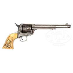 ENGRAVED EARLY PRODUCTION COLT FRONTIER SIX SHOOTER SINGLE ACTION ARMY REVOLVER.