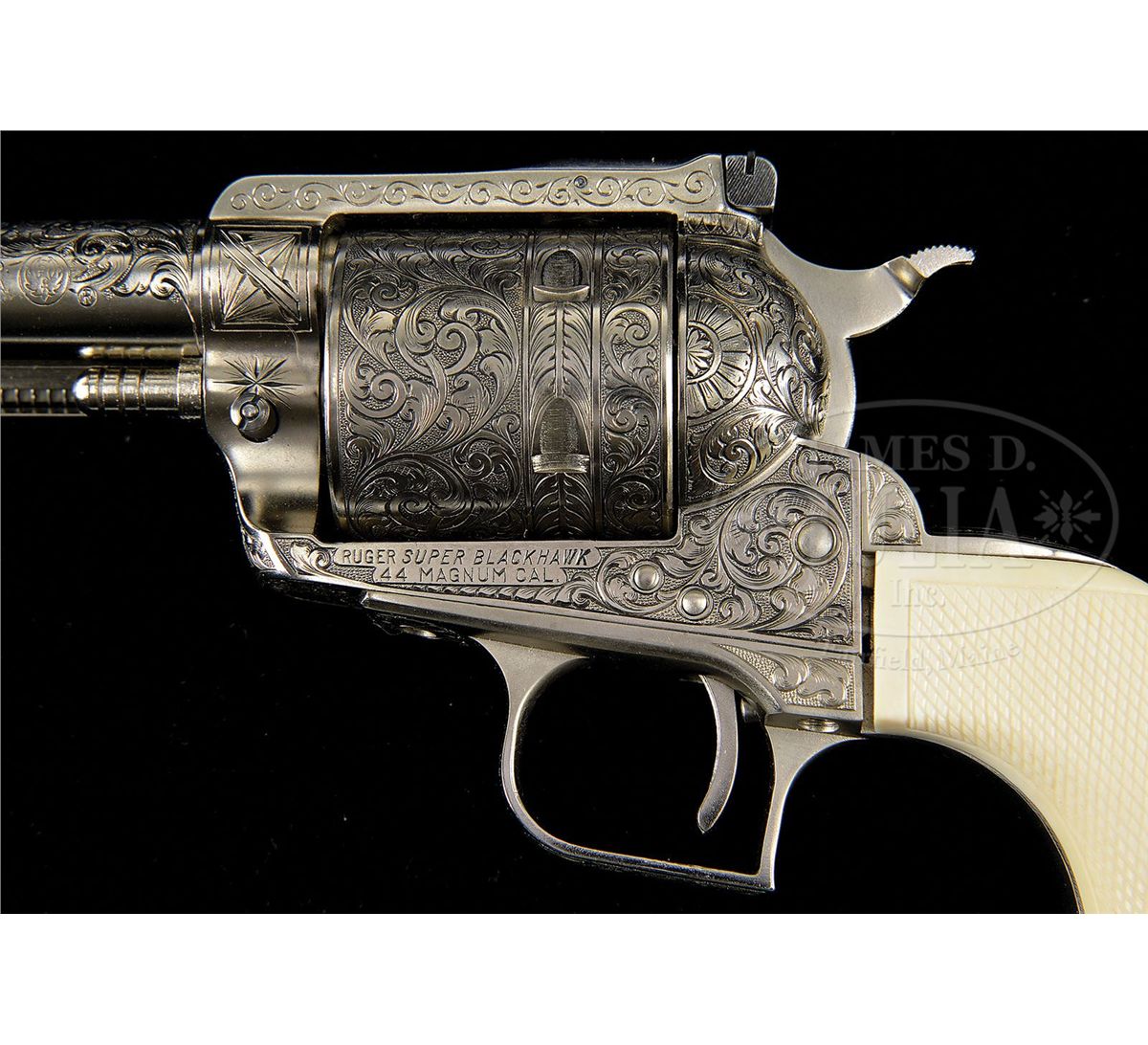 *CUSTOM ENGRAVED RUGER SUPER BLACKHAWK 44 MAGNUM REVOLVER FROM ...