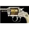 Image 4 : *VERY RARE ENGRAVED EARLY COLT OFFICER'S MODEL FLAT TOP TARGET DA REVOLVER.