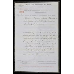 COLT APPLICATION FOR THUER PATENT IN LONDON.