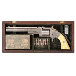 EXCEPTIONAL CASED AND ENGRAVED CIVIL WAR SMITH & WESSON #2 ARMY REVOLVER.