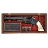 Image 1 : EXCEPTIONAL CASED SMITH & WESSON #2 ARMY REVOLVER WITH CARVED IVORY GRIPS.