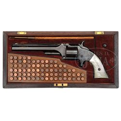 EXCEPTIONAL CASED AND INSCRIBED CIVIL WAR SMITH & WESSON #2 ARMY REVOLVER.