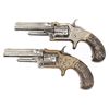 Image 2 : CASED PAIR OF MARLIN 'XXX STANDARD 1872' PISTOLS WITH DEGRESS PATENT GRIPS.