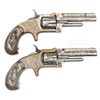 Image 3 : CASED PAIR OF MARLIN 'XXX STANDARD 1872' PISTOLS WITH DEGRESS PATENT GRIPS.