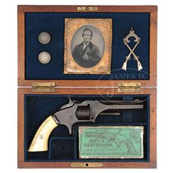 INSCRIBED SMITH & WESSON #1 SECOND ISSUE REVOLVER OF BREVET MAJOR GENERAL LANGDON EASTON.