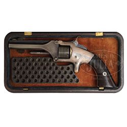 SMITH & WESSON GUTTA PERCHA CASED MODEL #1, FIRST ISSUE REVOLVER.