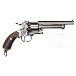 SCARCE VARIANT LONDON MADE LEMAT GRAPESHOT PERCUSSION REVOLVER.