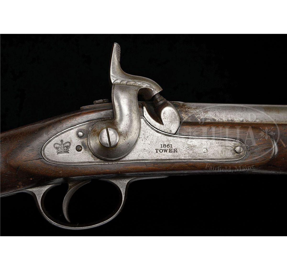 RARE CONFEDERATE JS/ANCHOR M-1856 IRON MOUNTED ENFIELD RIFLE.