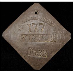 TWO GREAT CHARLESTON SOUTH CAROLINA SLAVE TAGS.