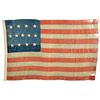 Image 1 : 13 STAR AMERICAN FLAG CIRCA 1850.