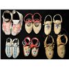 Image 1 : FABULOUS LOT OF NATIVE AMERICAN BEAD DECORATED MOCCASINS