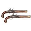 Image 1 : HISTORICALLY IMPORTANT MATCHED PAIR OF FLINTLOCK PISTOLS SIGNED BY H. ALBRIGHT THAT BELONGED TO COL.