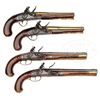 Image 15 : RARE AND WONDERFUL MATCHED PAIR OF J RESOR CURLY MAPLE FLINTLOCK KENTUCKY PISTOLS.