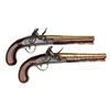 Image 1 : RARE AND WONDERFUL MATCHED PAIR OF J RESOR CURLY MAPLE FLINTLOCK KENTUCKY PISTOLS.