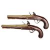 Image 2 : RARE AND WONDERFUL MATCHED PAIR OF J RESOR CURLY MAPLE FLINTLOCK KENTUCKY PISTOLS.