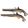 Image 2 : EXTREMELY RARE AND VALUABLE PAIR OF AMERICAN WALNUT STOCKED REVOLUTIONARY WAR RELIEF CARVED PISTOLS 