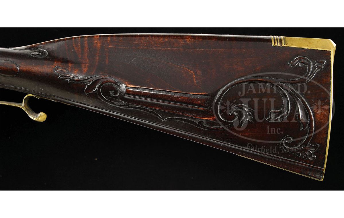 RARE CONTEMPORARY PRE-REVOLUTIONARY WAR LONG RIFLE BY MASTER GUNSMITH ...