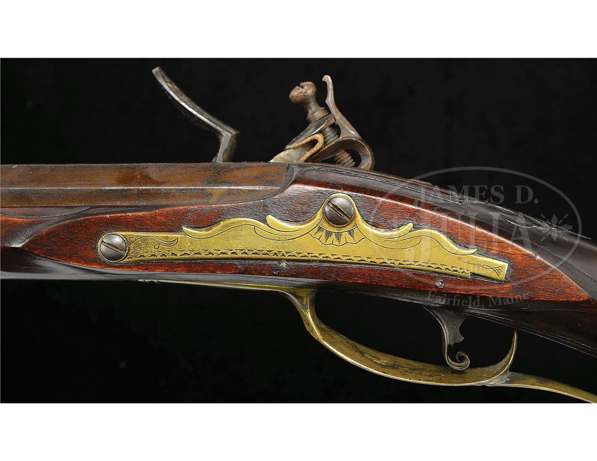 RARE CONTEMPORARY PRE-REVOLUTIONARY WAR LONG RIFLE BY MASTER GUNSMITH ...