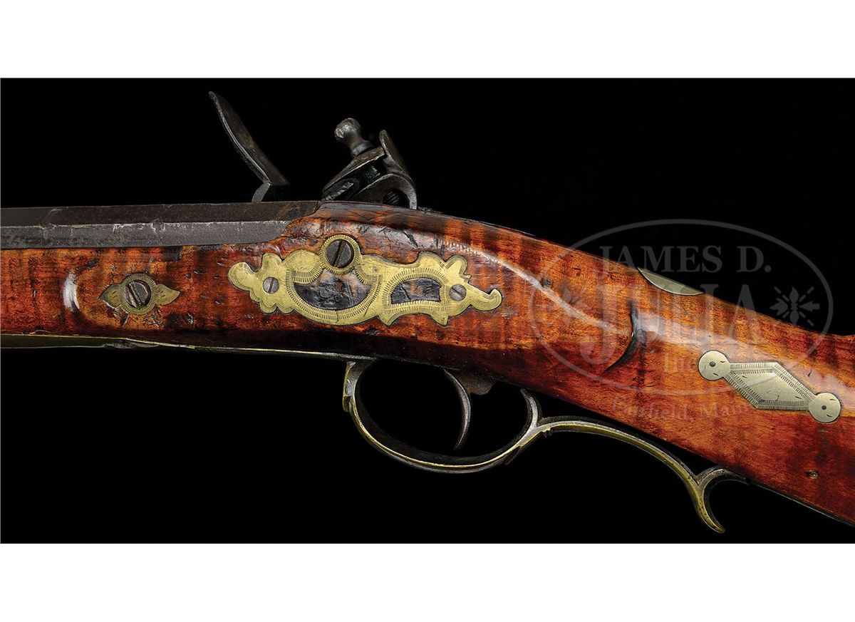 ALLENTOWN, LEHIGH COUNTY, PA LATE FLINTLOCK RIFLE MADE BY THE LAST OF ...