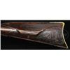Image 3 : UNSIGNED INCISED CARVED YORK SCHOOL FLINTLOCK KENTUCKY RIFLE.