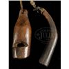 Image 3 : GROUPING OF FOUR KENTUCKY RIFLE HUNTING POUCH AND HORNS WITH ACCESSORIES.