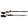 Image 1 : MAGNIFICENT AND UNIQUE PAIR OF WHEEL LOCK RIFLES BY THE MEISTER DER TIERKOPFRANKE SIGNED "MSH", DATE