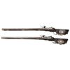 Image 2 : MAGNIFICENT AND UNIQUE PAIR OF WHEEL LOCK RIFLES BY THE MEISTER DER TIERKOPFRANKE SIGNED "MSH", DATE