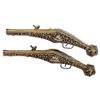 Image 2 : REMARKABLE PAIR OF WHEEL LOCK PISTOLS IN THE 16th CENTURY SAXON STYLE WITH GILT BRONZE LOCKS, MOUNTS